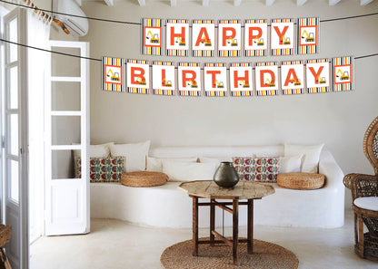 Construction Birthday Party Banner for Decoration