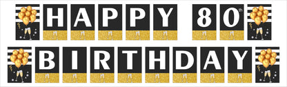 80th Birthday Party Banner for Decoration
