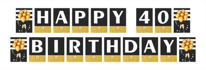40th Birthday Party Banner for Decoration