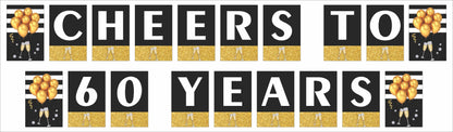 60th Birthday Party Banner for Decoration