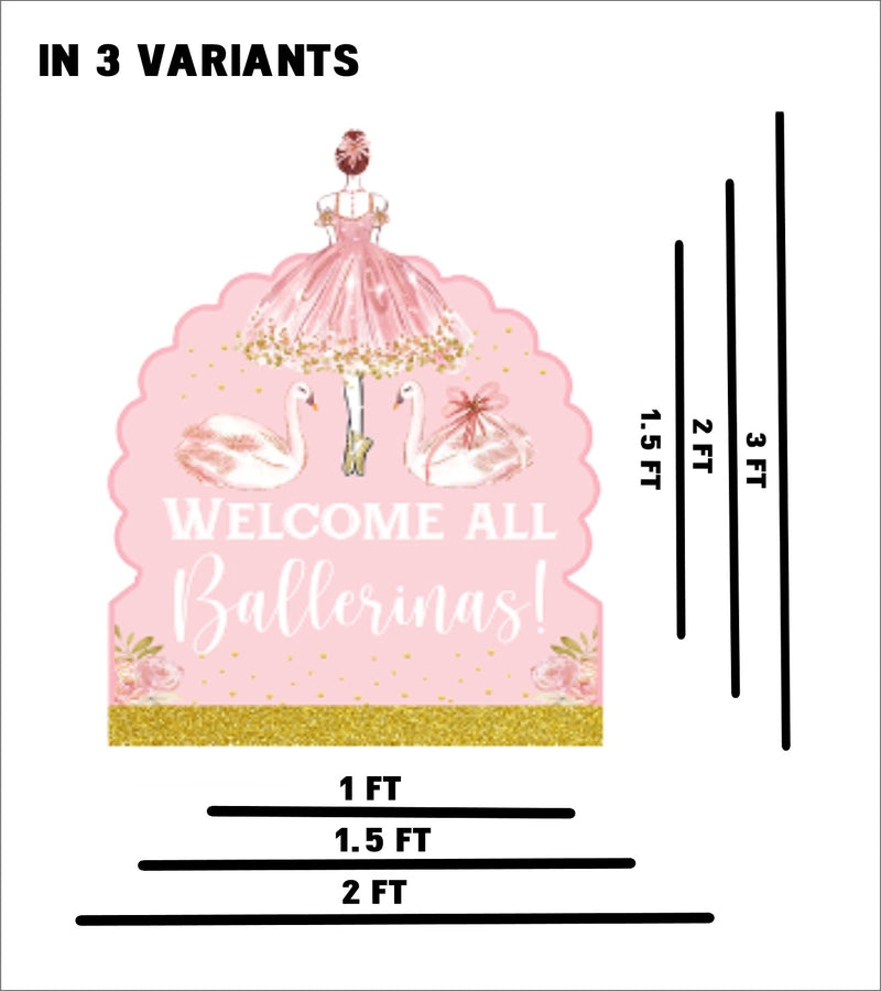 Ballerina Theme Birthday Party Welcome Board