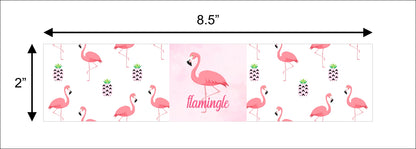 Flamingo Theme Birthday Party Water Bottle Labels