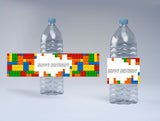 Lego Theme Water Bottle Labels