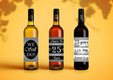 25th Anniversary Party Wine Bottles Labels