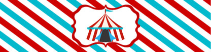 Carnival Theme Birthday Party Water Bottle Labels