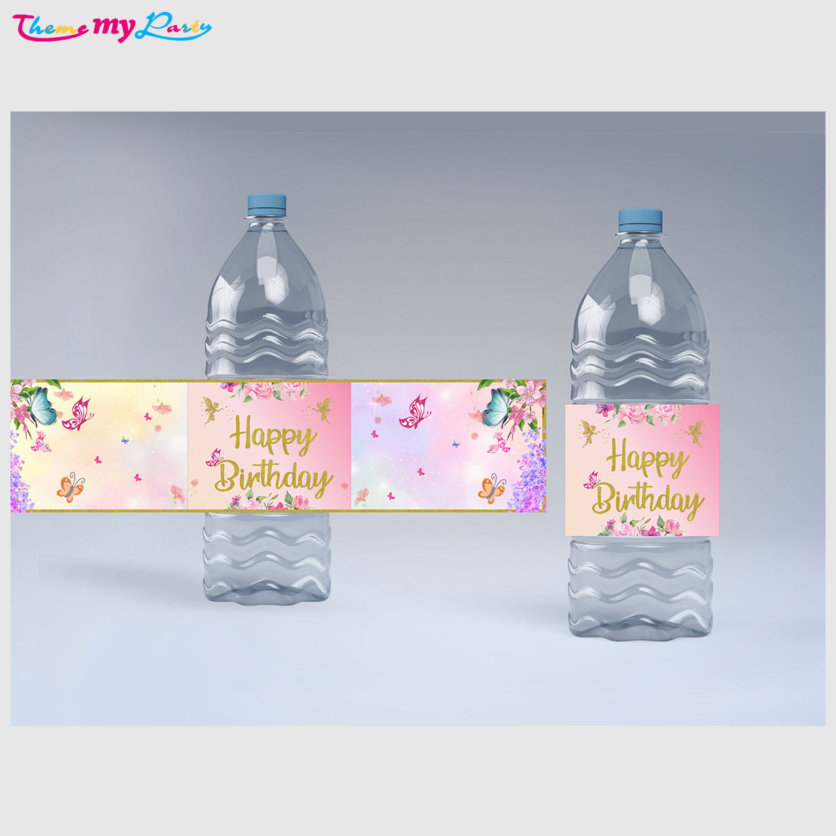 Butterflies & Fairies Theme Water Bottle Labels