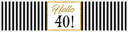 40th Birthday Water Bottle Labels  