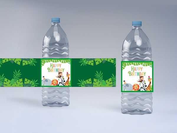 Jungle Theme Water Bottle Labels