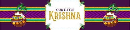 "Little Krishna" - Birthday Party Water Bottle Sticker Labels ( Set Of 10)