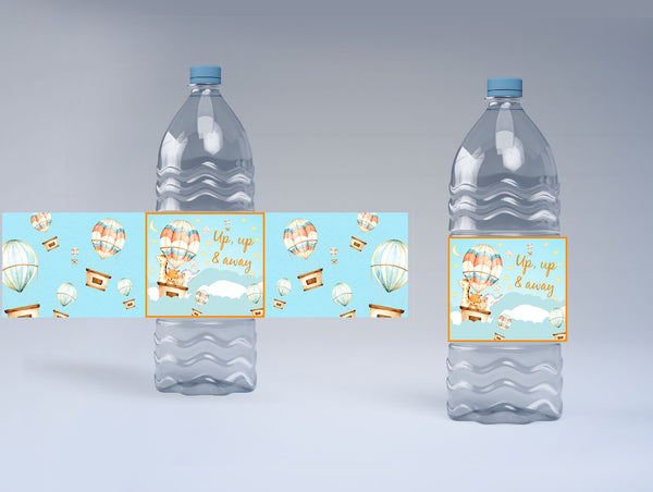Hot Air Theme Water Bottle Labels