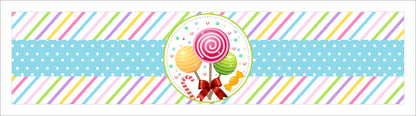 Candyland Theme Water Bottle Labels
