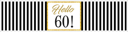 60th Birthday Water Bottle Labels  