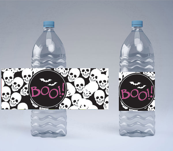Halloween Party Water Bottle Sticker Labels