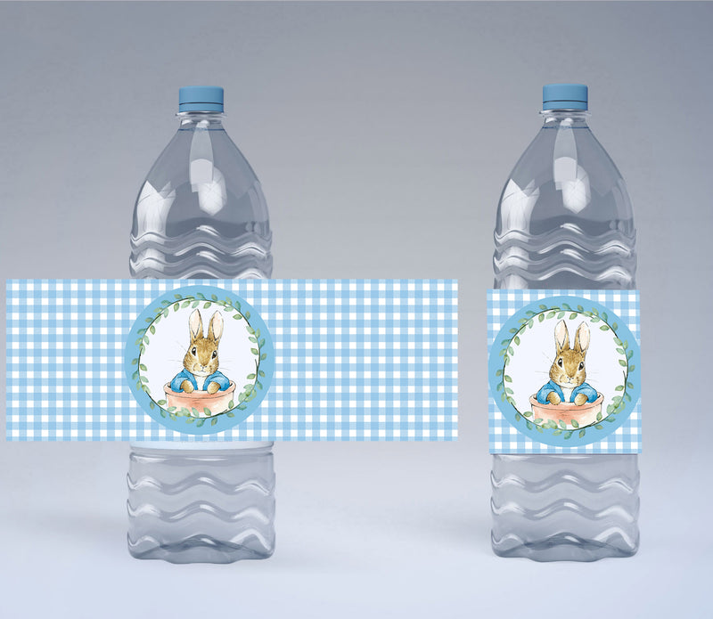 Some Bunny Is One Theme Water Bottle Labels