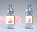 Princess Theme Water Bottle Labels