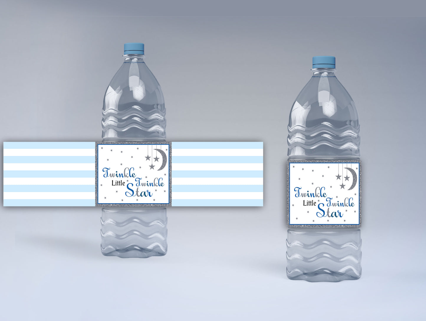 Twinkle Twinkle Little Star - Boy Birthday Party Water Bottle Sticker Labels ( Set Of 10)
