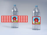 Farm Animal Theme Water Bottle Labels