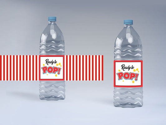 Ready to Pop Water Bottle Labels  