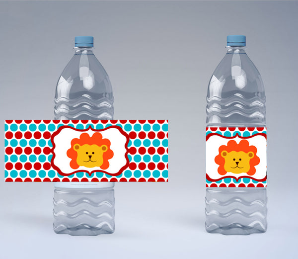 Carnival Theme Birthday Party Water Bottle Labels