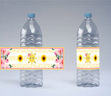 Sunshine Theme Water Bottle Labels