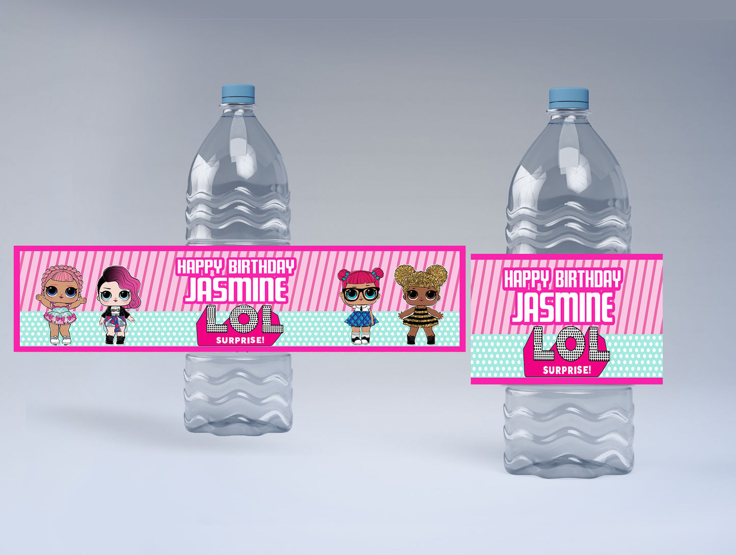 LOL Party Theme Birthday Party Water Bottle Labels