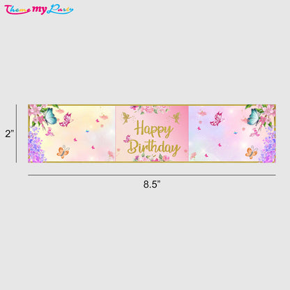 Butterflies & Fairies Theme Water Bottle Labels