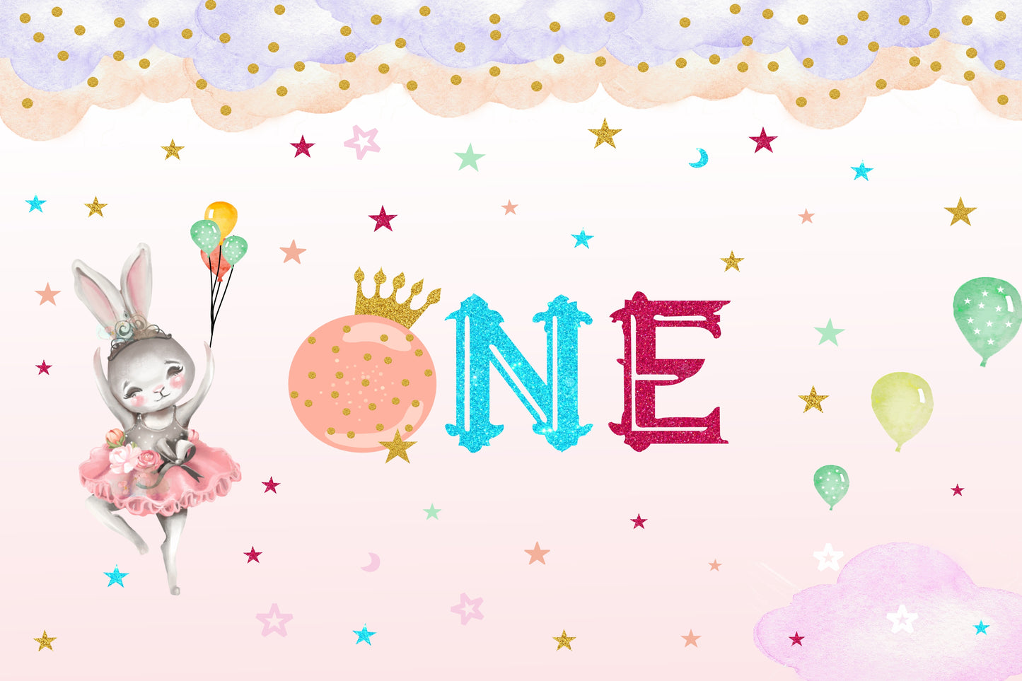 Some Bunny Is One Birthday Party Backdrop