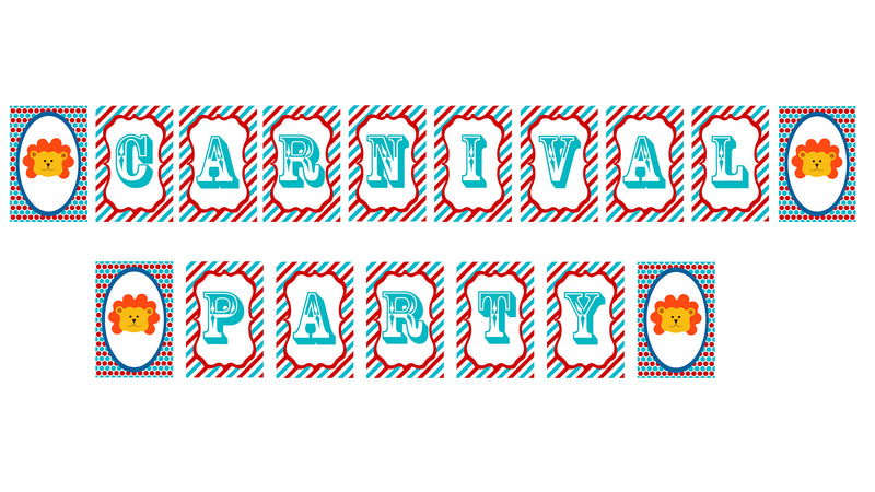 Carnival Theme Birthday Party Banner for Decoration