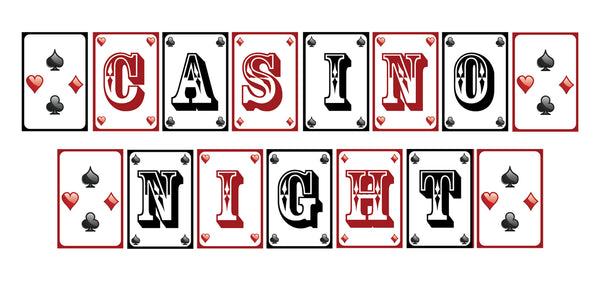 Casino/Card Party Banner For Decorations