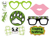 Panda Theme Birthday Party Photo Booth Props Kit
