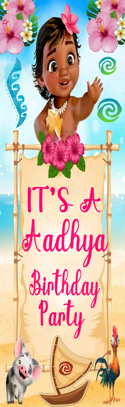 Moana Welcome Banner Roll up Standee (with stand)