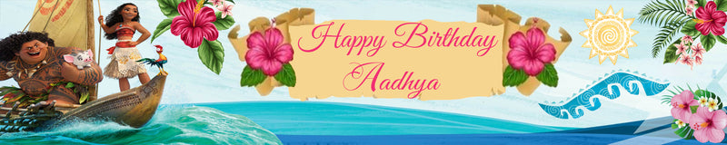 Moana Theme Birthday Long Banner for Decoration