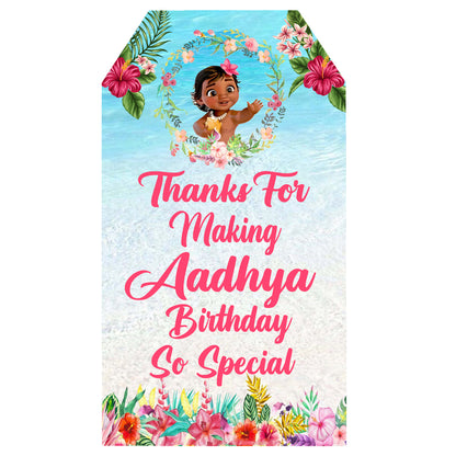 Moana Theme Birthday Party Thank You Gift Tags