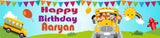 Wheels on the Bus Theme Birthday Party Water Bottle Labels