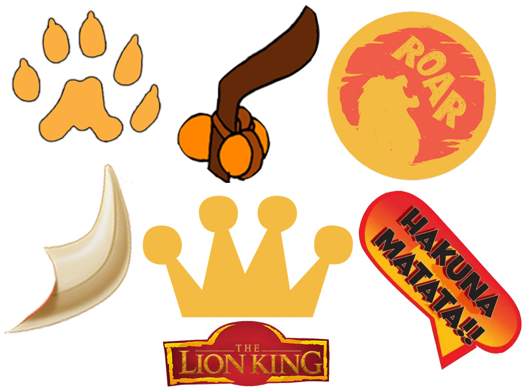 The Lion King Theme Birthday Party Photo Booth Props Kit