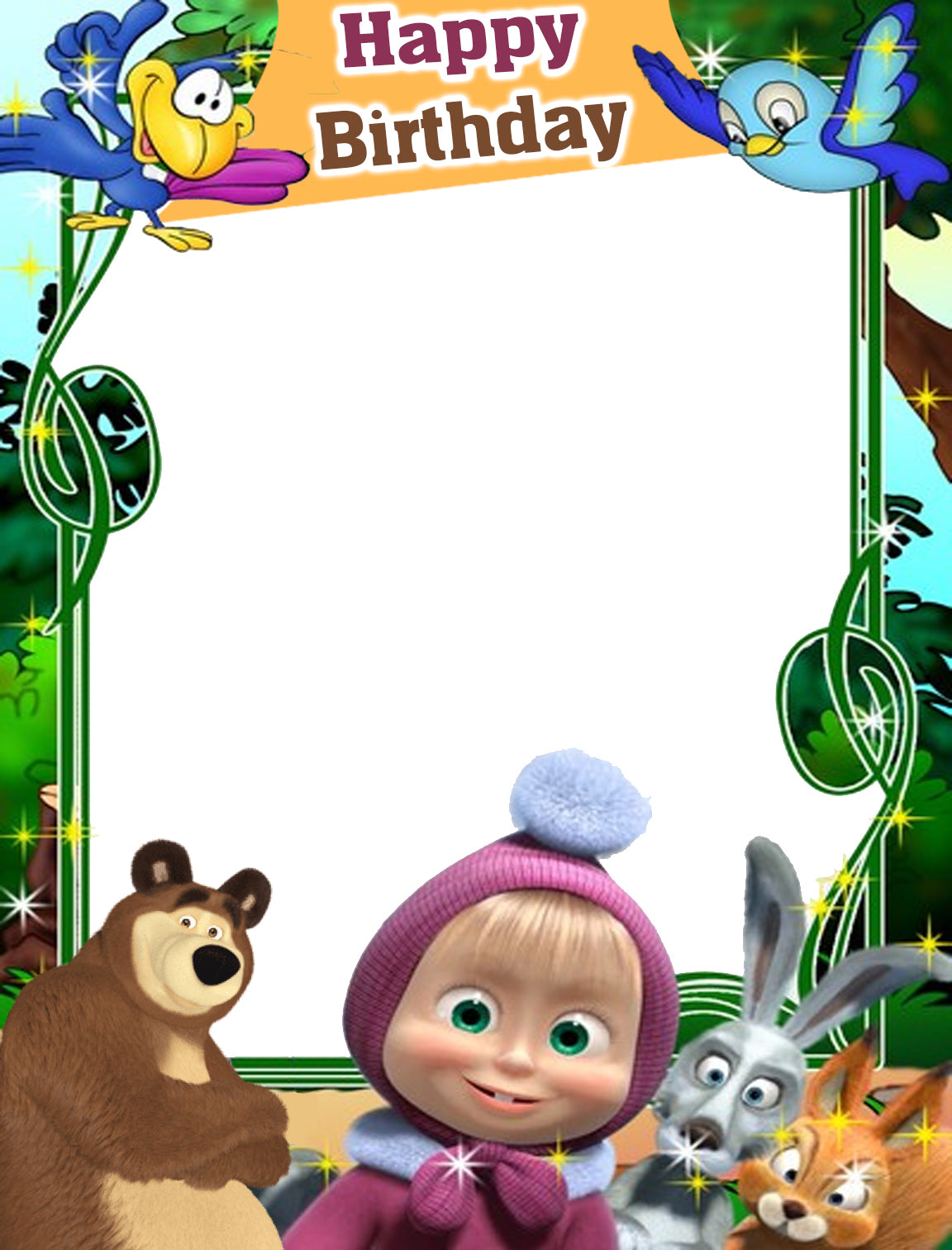 Buy Masha and the Bear Party Photo booth Frame | Party Supplies ...