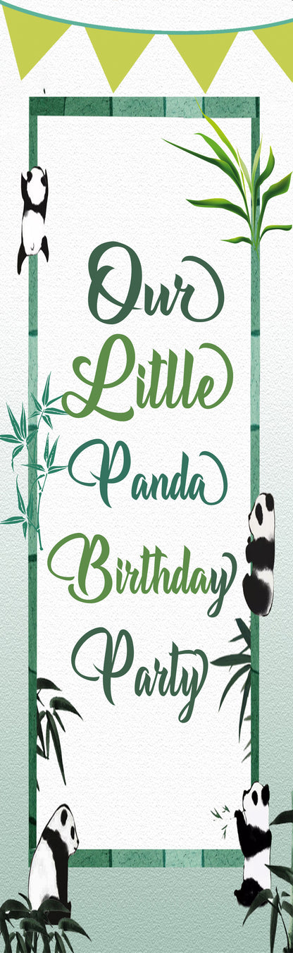 Panda Theme Birthday Party Welcome Banner Roll up Standee (with stand)
