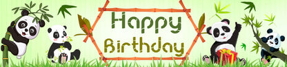 Panda Theme Birthday Party Water Bottle Labels