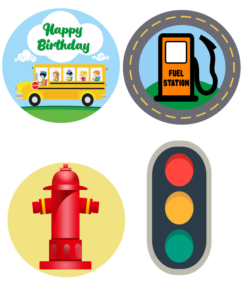 Wheels on the Bus Theme Birthday Party Hangings