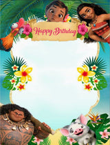 Moana Theme Birthday Party Selfie Photo Booth Frame