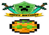 Minecraft Theme Birthday Party Hangings