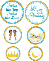 Twin Boys Theme Birthday Party Table Confetti