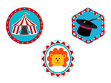 Carnival Theme Birthday Party Cupcake Toppers for Decoration