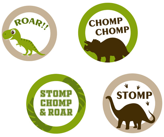 DINOSAUR THEME BIRTHDAY PARTY CUPCAKE TOPPERS FOR DECORATION