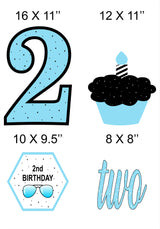 Two Cool Theme Birthday Party Cutouts 
