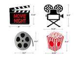 Movie Night Theme Cutouts Pack for Decoration