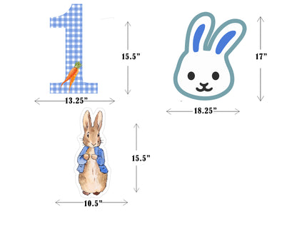 Some Bunny Is One Birthday Party Cutouts