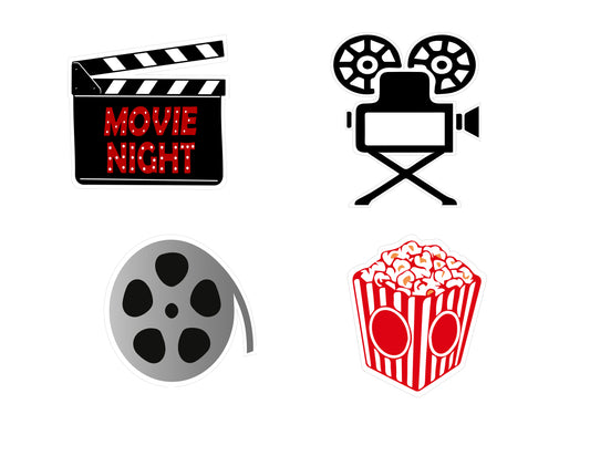 Movie Night Theme Cutouts Pack for Decoration