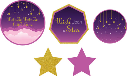 Twinkle Twinkle Little Star Theme Birthday Party Cutouts