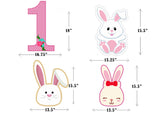 Some Bunny Is One Birthday Party Cutouts